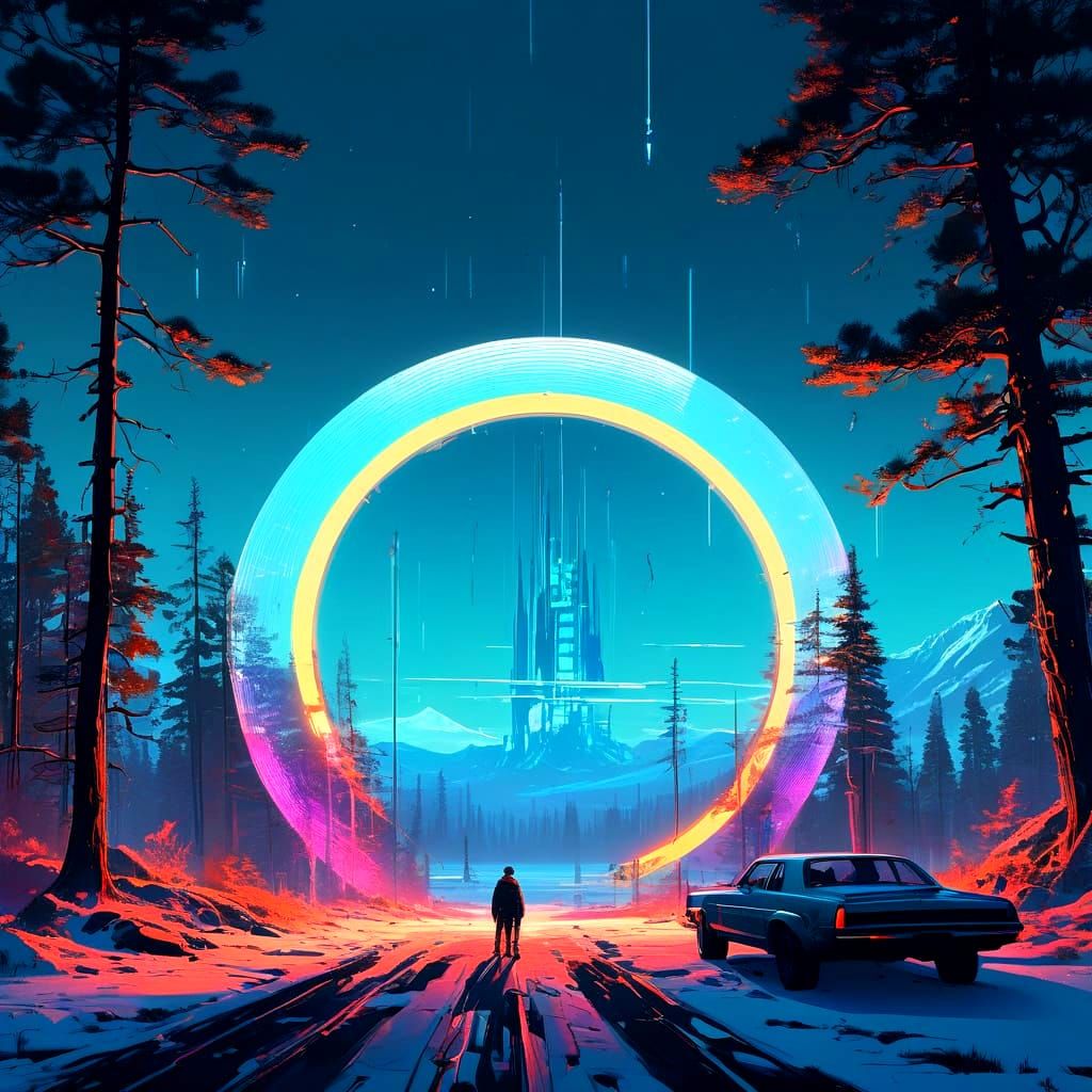 Vibrant Futuristic Portal