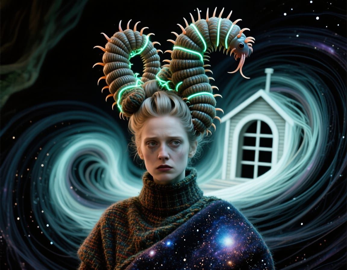 Tweed Tardigrade Up-Do Clothed in Fabric of the Universe