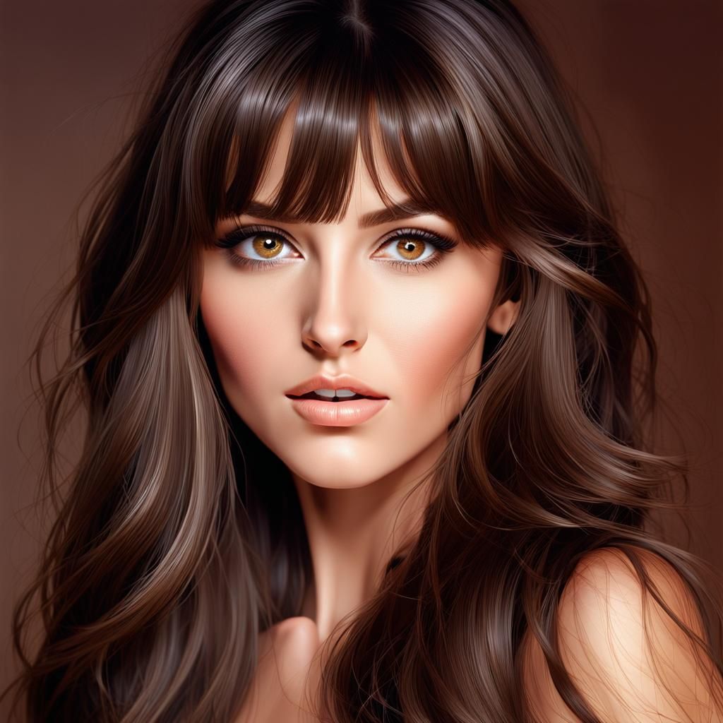 Beautiful Spanish Woman in Hyperrealistic Style