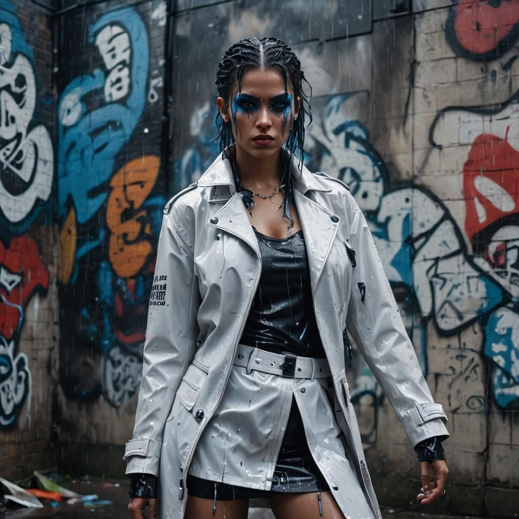 Cyberpunk Andarta: Gaulish Goddess in the Rain