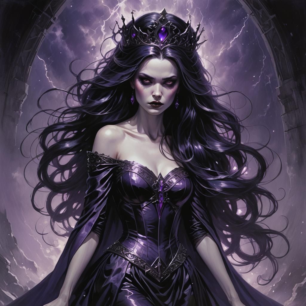 Purple-Darkness Princess with White Skin