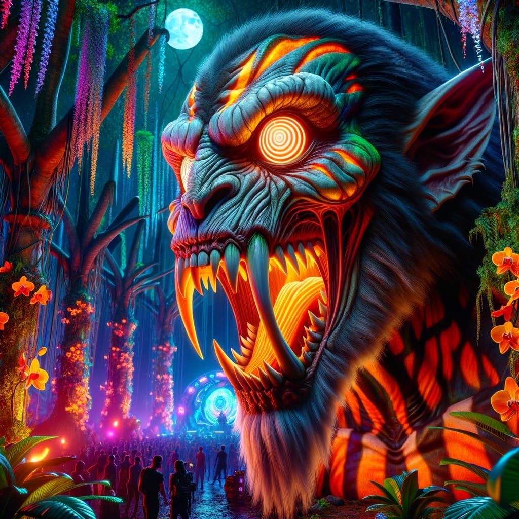 Dracula Wolf Hybrid at Alien Forest Rave