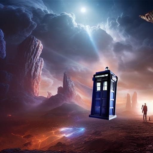 Epic Digital Matte Painting of Dr. Who