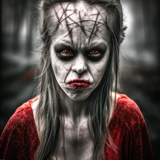 Hyperrealistic Demonic Banshee in HDR