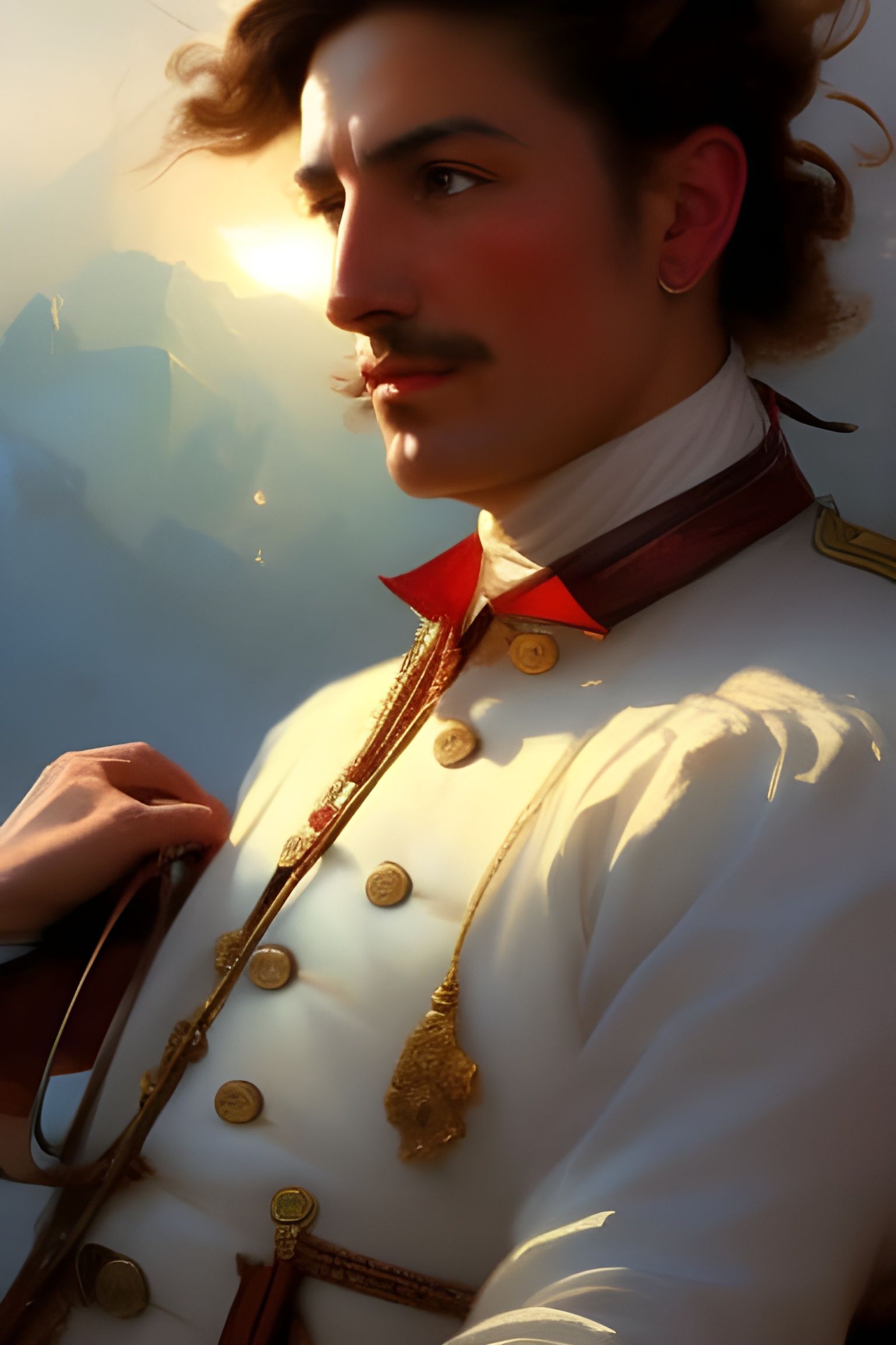 Italian Sailor Portrait in the Style of Aivazovsky