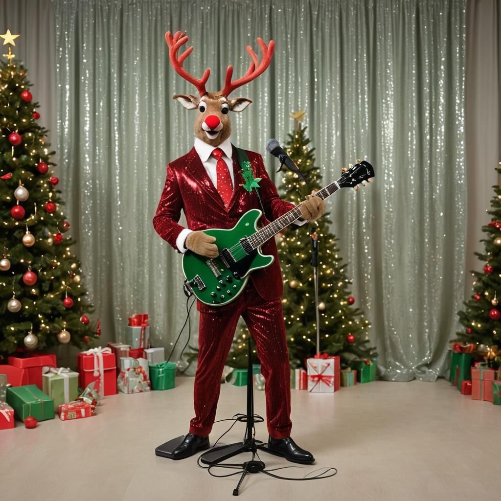 Rudolph Rocks Christmas: Reindeer Plays Electric Guitar