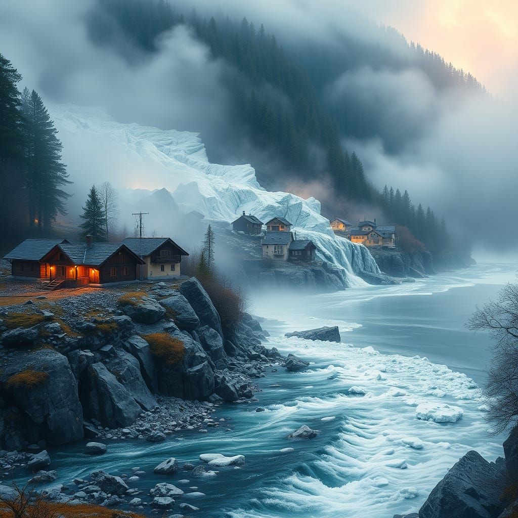 Glacier Collapse Creates New Lake in Switzerland