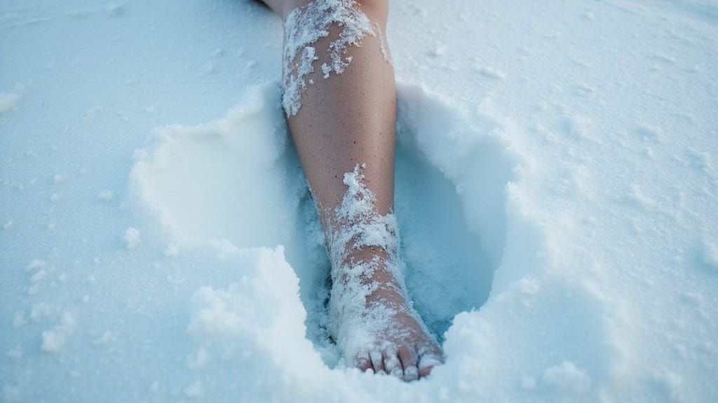 Humorous Frozen Leg: A Visual Pun