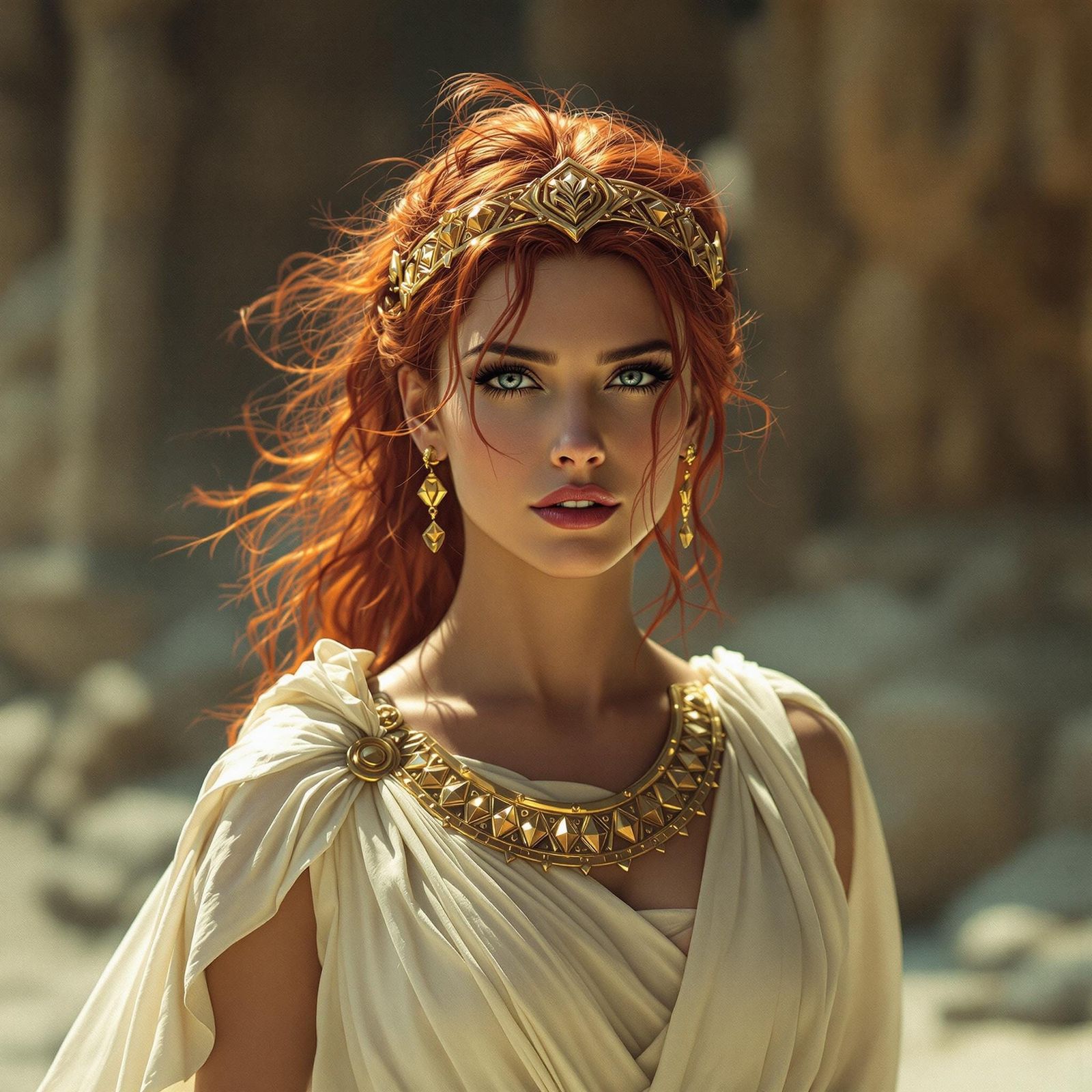 Sci-Fi Roman Goddess in Cinematic Style
