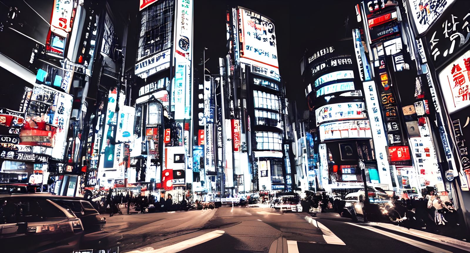 Futuristic Tokyo Sci-Fi Cityscape at Night