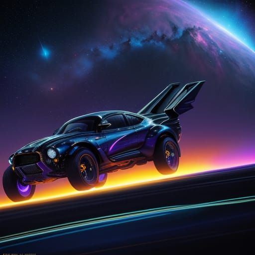 Hot Rod Space Explorer in Sci-Fi Style