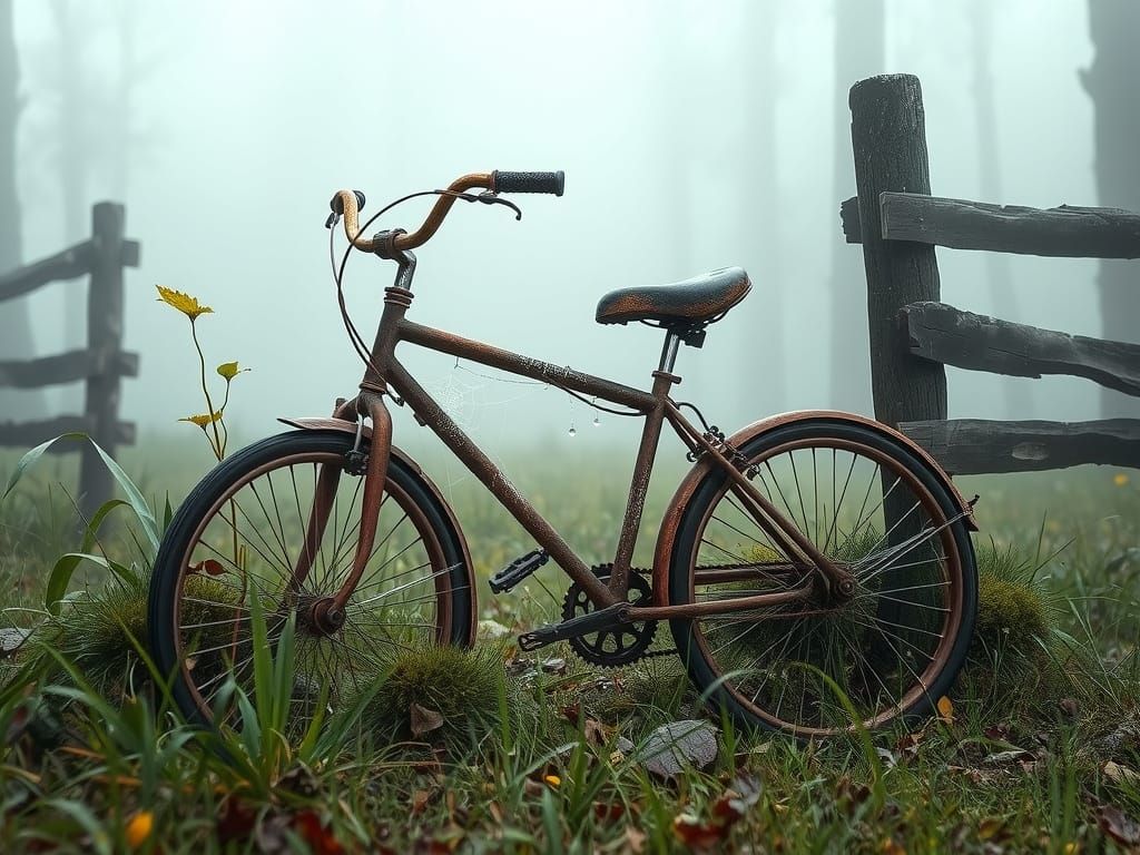 Rustic Remains in Misty Forest