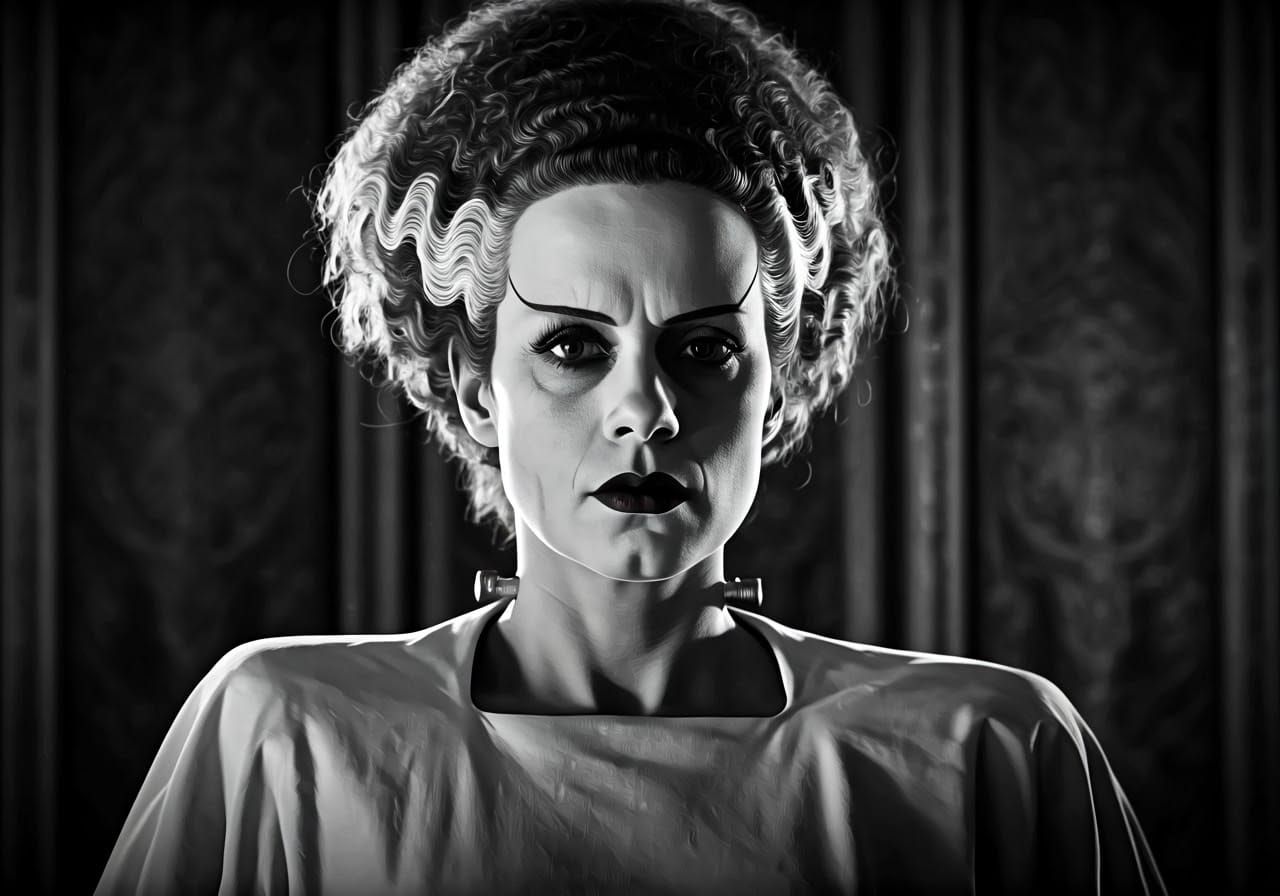 Bride of Frankenstein: Cinematic 1930s Portrait