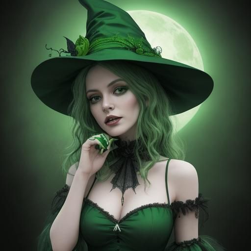 Image of a Green Witch