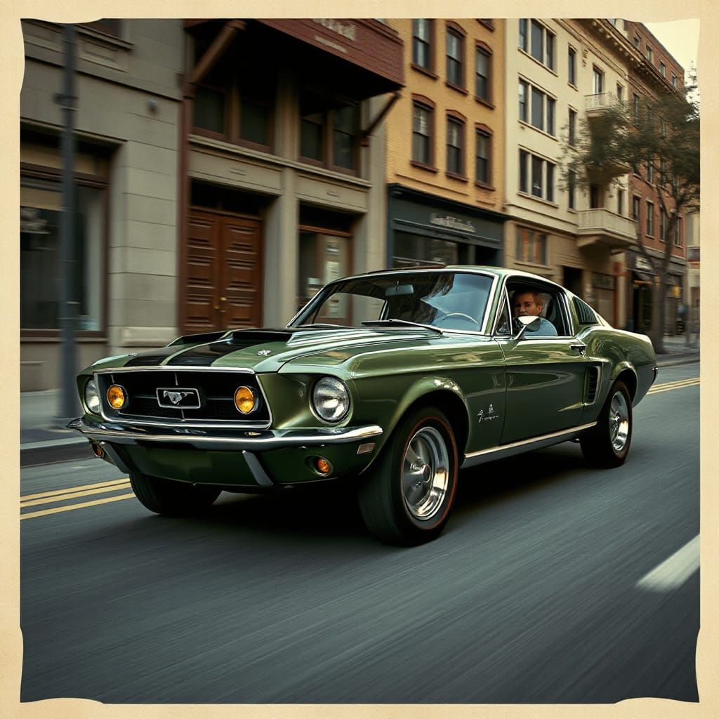 1968 Ford Mustang GT 390 Racing San Francisco Streets
