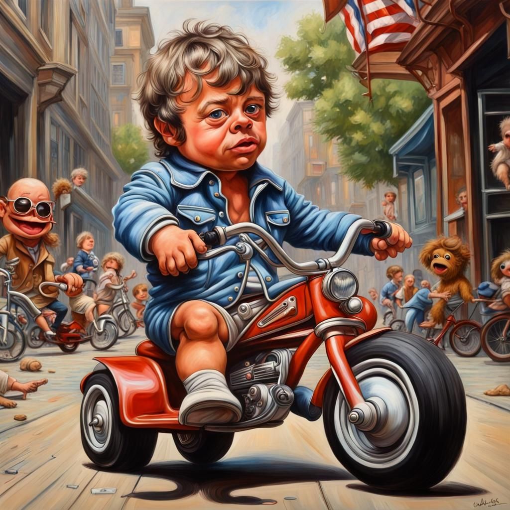 Chibi Oliver Reed as Muppet Baby Concept Art