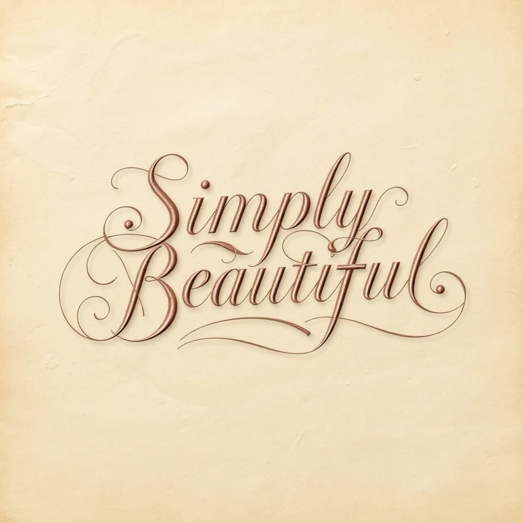 Elegant Typography Art: Simply Beautiful in Cursive