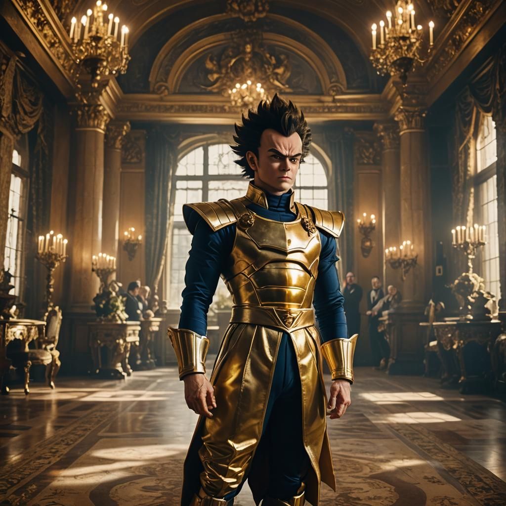 Vegeta Portrait in Opulent, Luxurious Setting