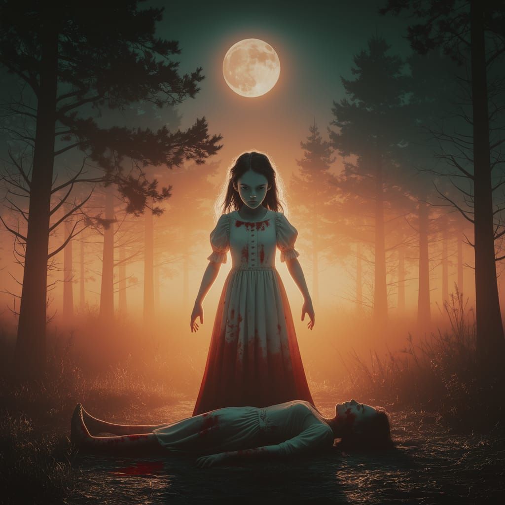 dark fantasy, dynamic lighting, Hyper-realistic, eerie scene...