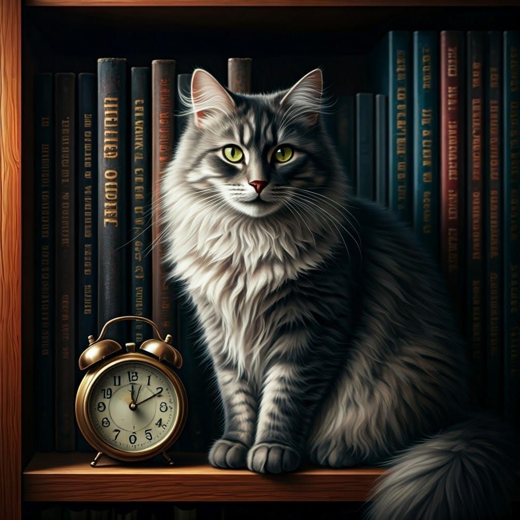 Mysterious Feline Overlord of Dark Tomes