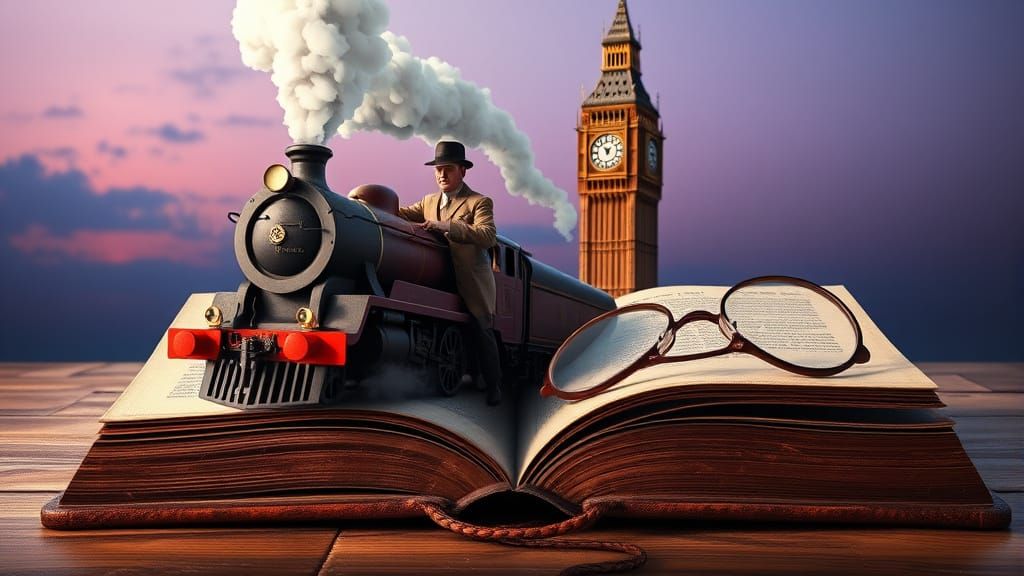 Vintage Steam Train Emerges from 'Chronoscape' Book