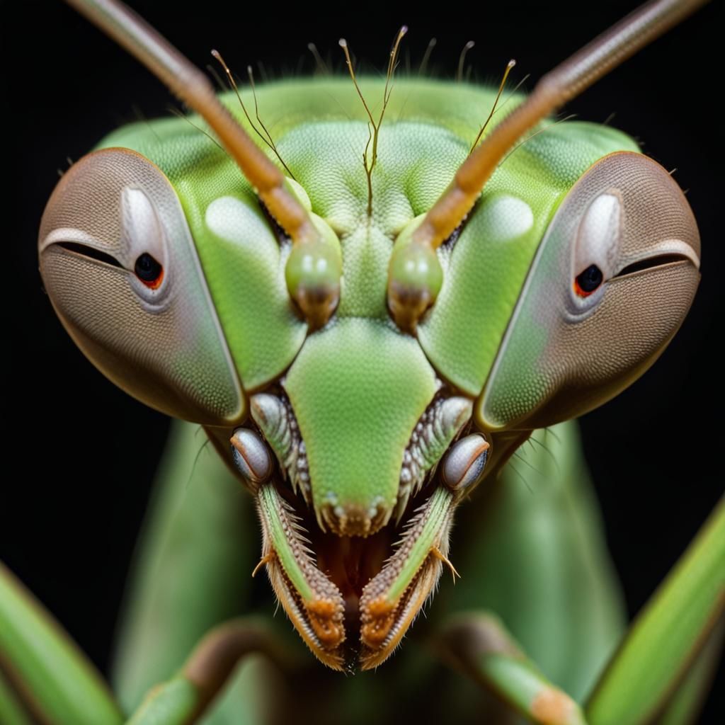 Mantis Face Close-Up: Sharp Macro Photography
