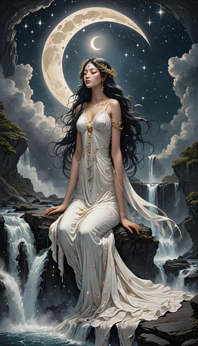 Moon Goddess Stargazing