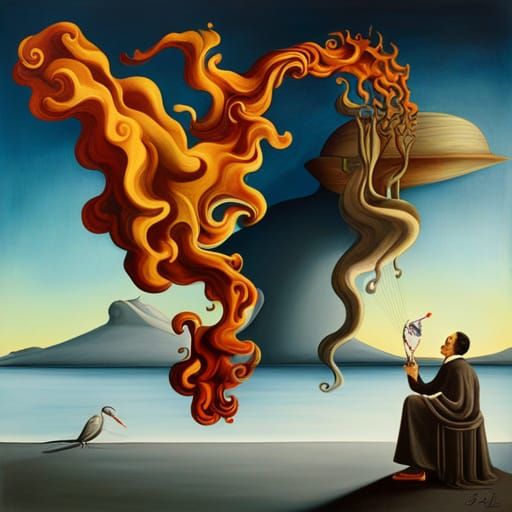 Olympian Goddesses Arriving in Spaceships: Surreal Art