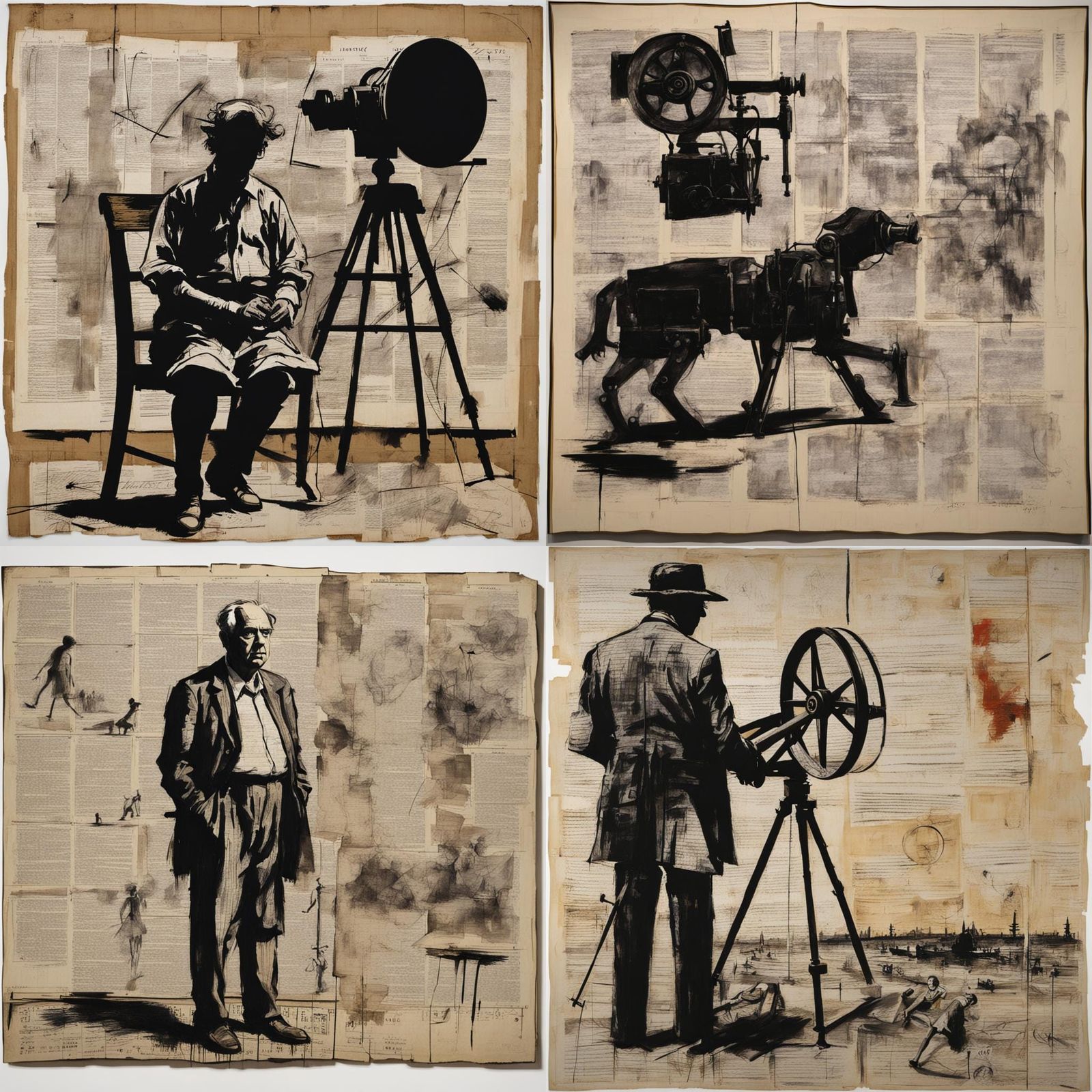 AI Art in the Style of William Kentridge