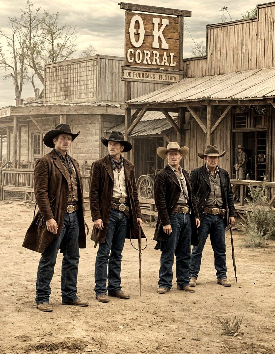 Cowboys Stand before the OK Corral