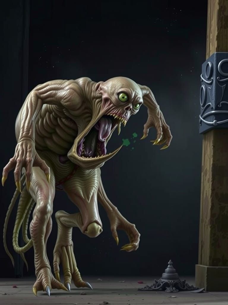 Grotesque Alien Parasite Hand Charges with Unholy Speed