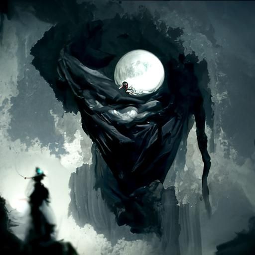 Sinister Man in the Moon, Dark Fantasy Style