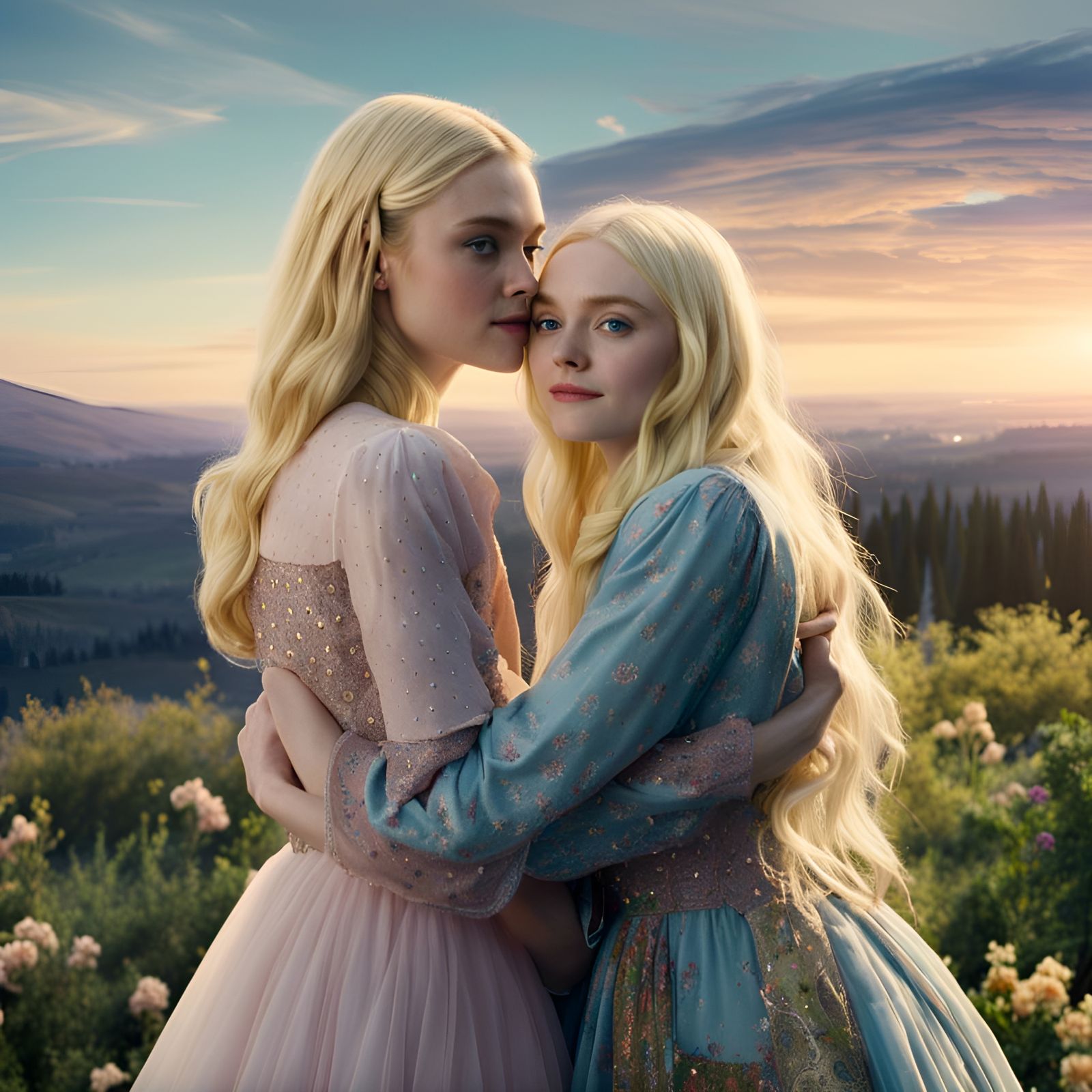 Dakota Fanning and Elle Fanning