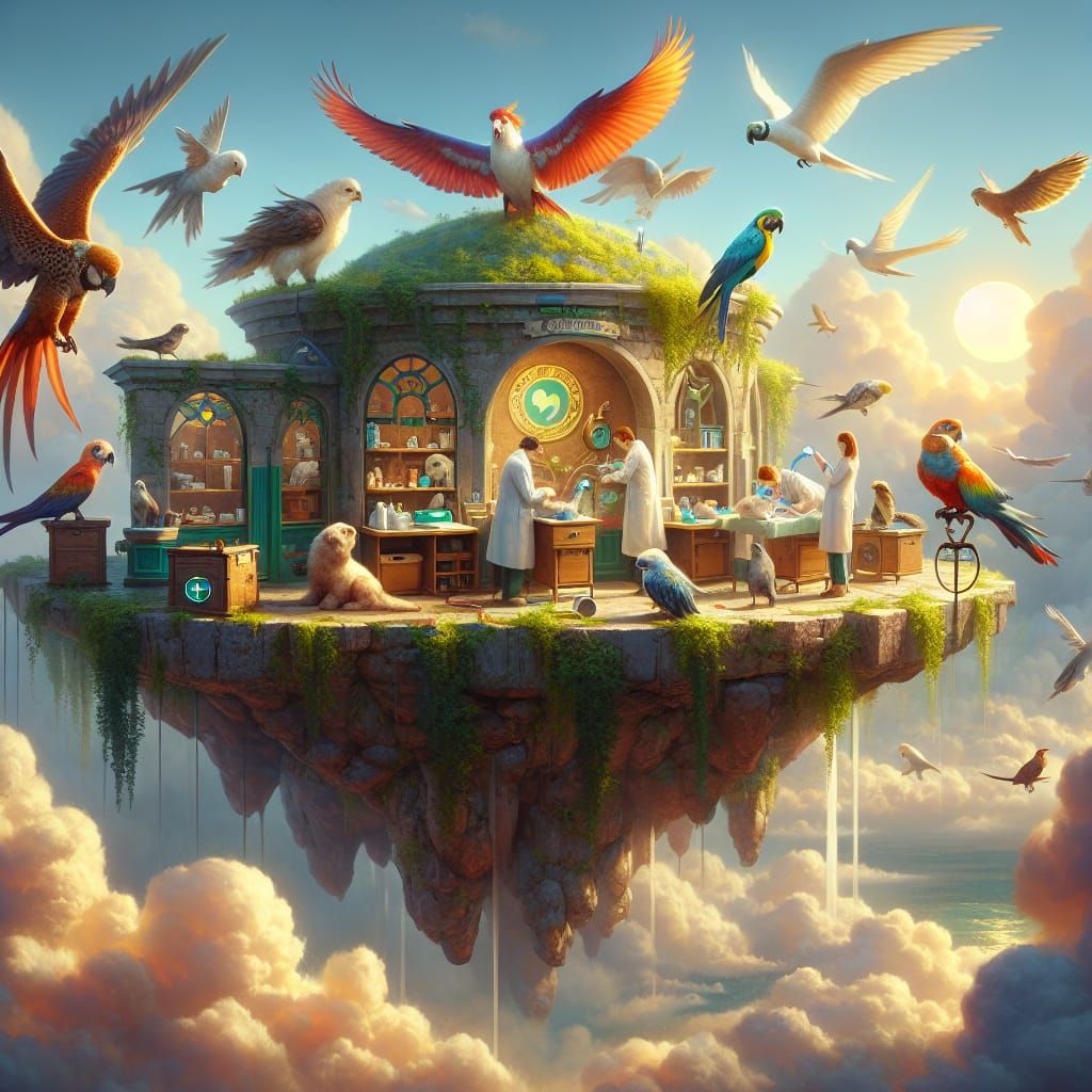Fantastical Avian Vet Clinic on Floating Island