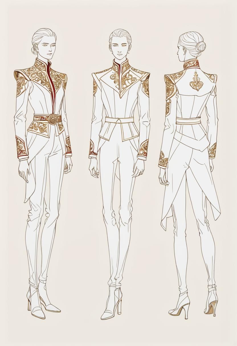 Regal Figure in Carthaginian-Inspired Costume