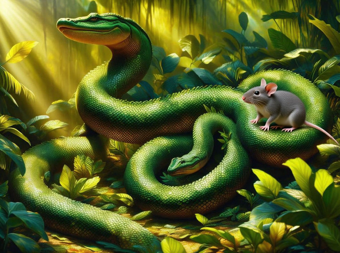 Giant Anaconda Battles Alligator in Jungle Clash