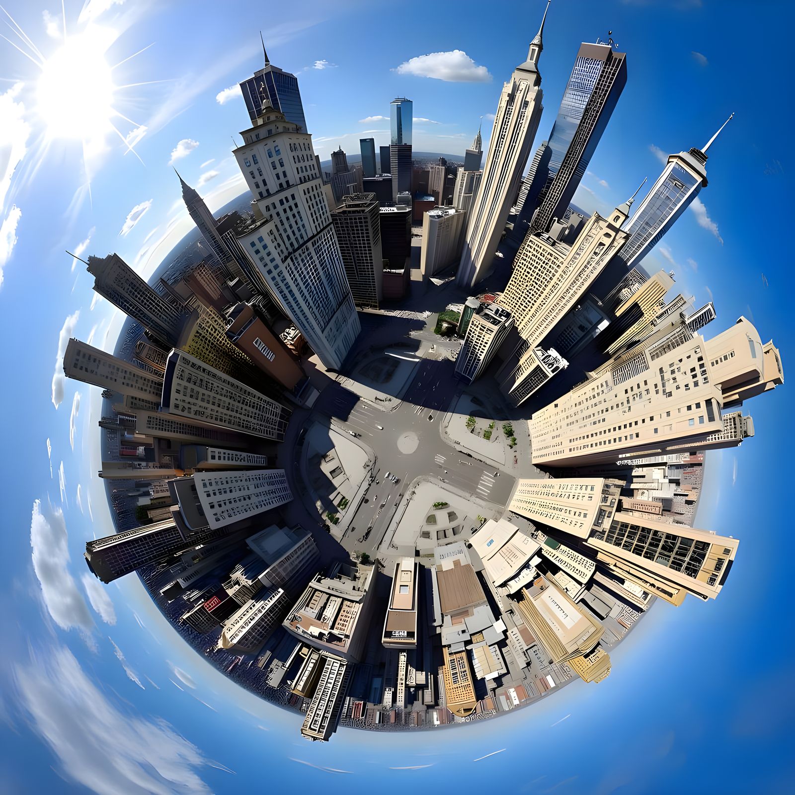 New York City Aerial Panorama From Above