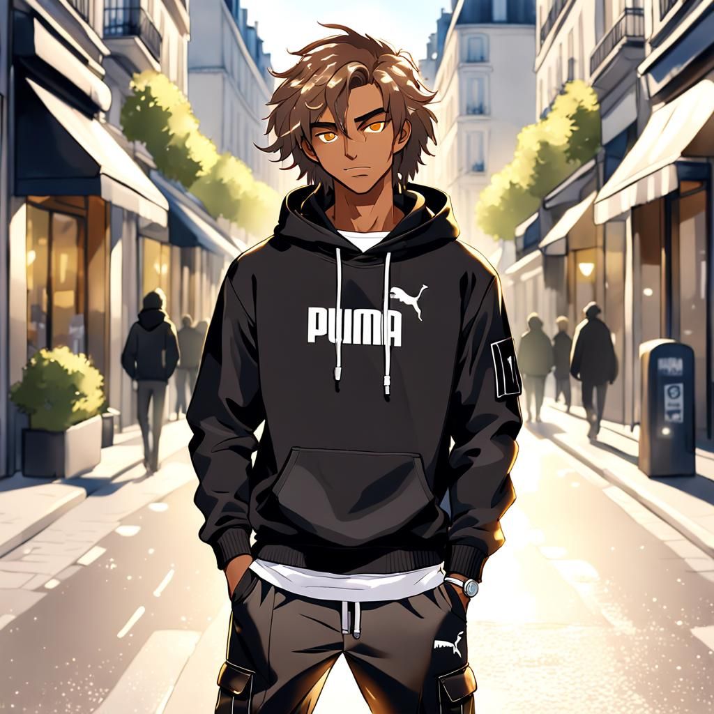Vibrant Paris Streets Anime Scene