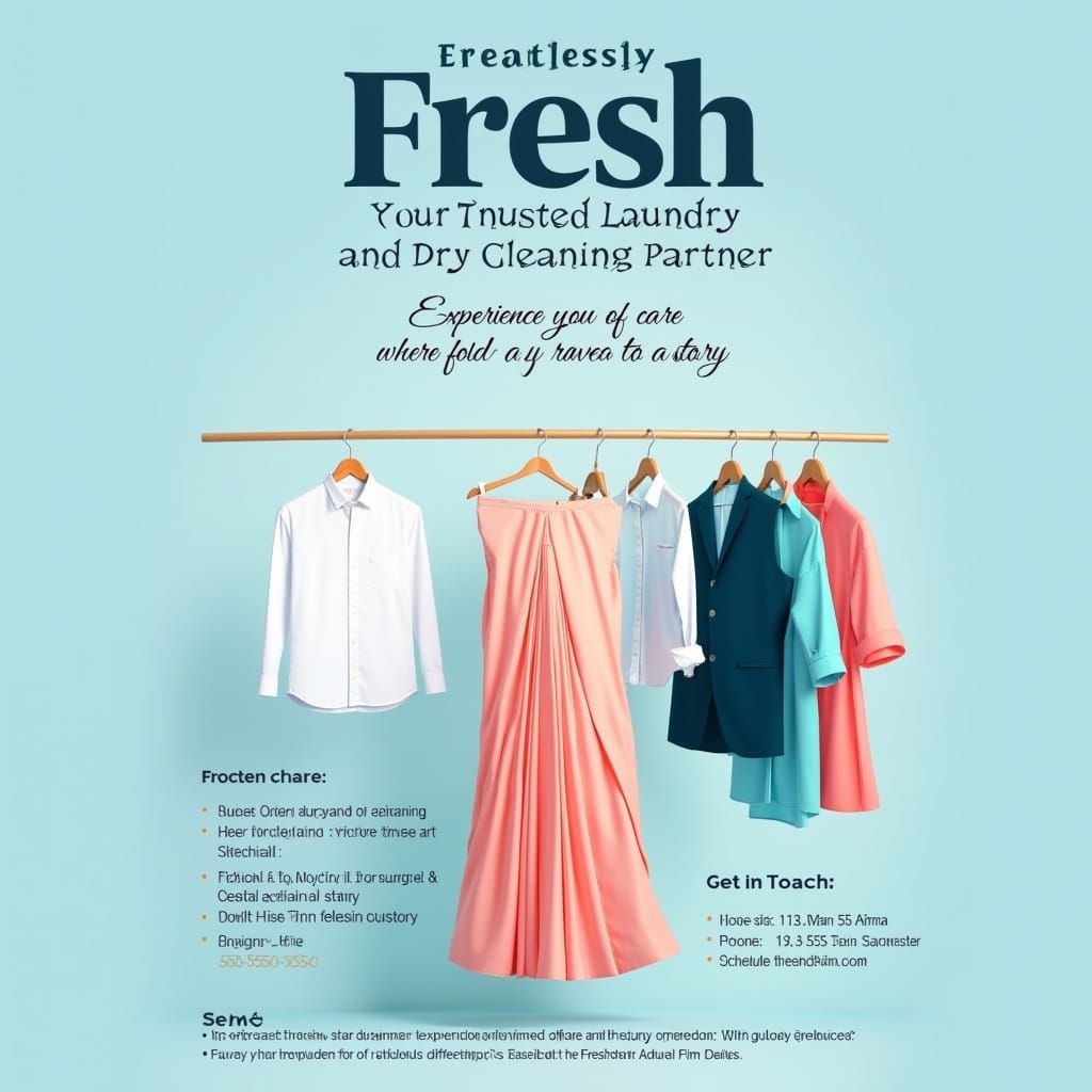 Effortlessly Fresh: Modern Laundry and Dry Cleaning Poster