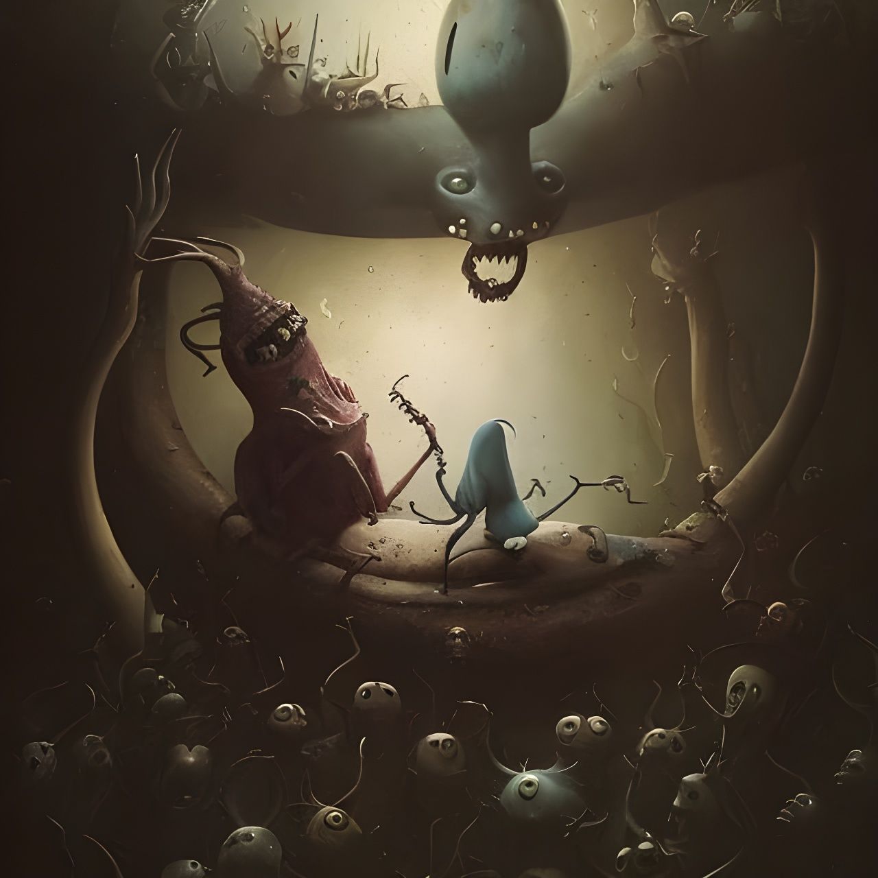 Aaahh!!! Real Monsters in a Bosch Style Painting