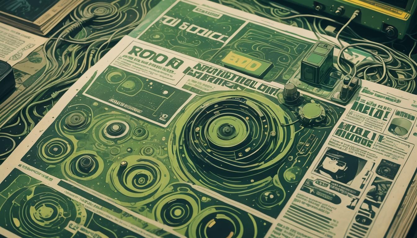 Retrofuturistic Comic Book Scene in Neon Colors