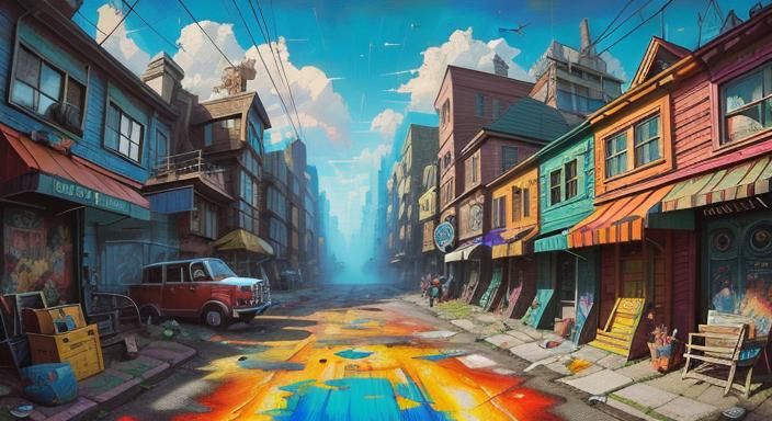 Abstract Surreal Oil Painting in Fantasycore Style