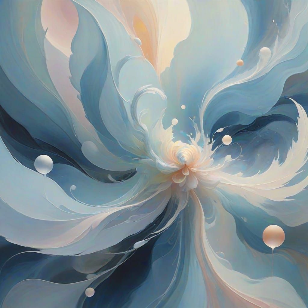 Dreamy Ethereal Abstraction in Pastel Hues
