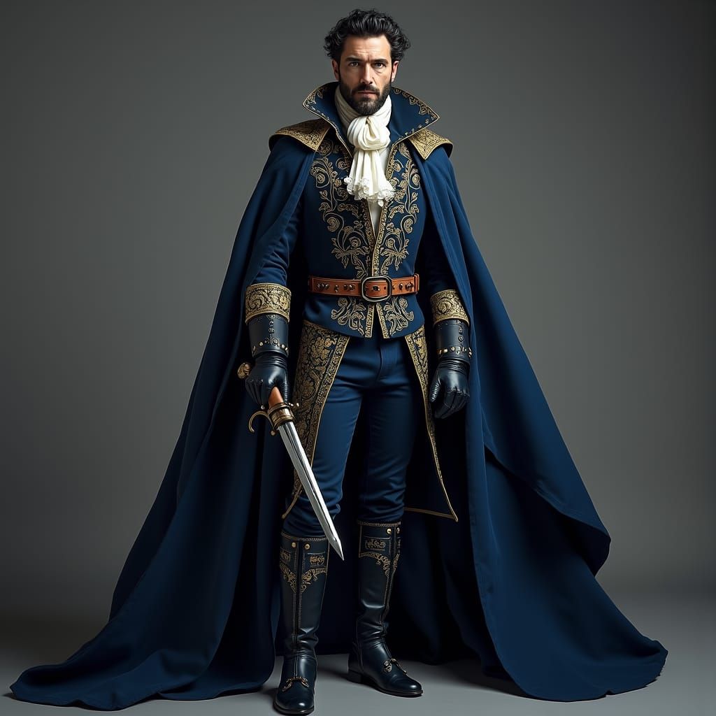 Majestic Human Wizard with Arcane Pistol