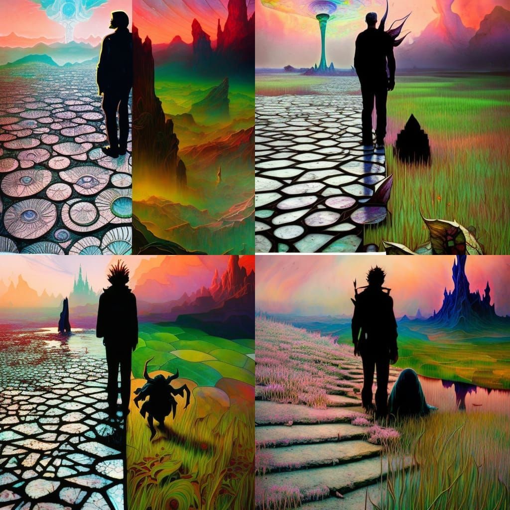 Surreal Worlds Meet in Cel-Shaded Architecture