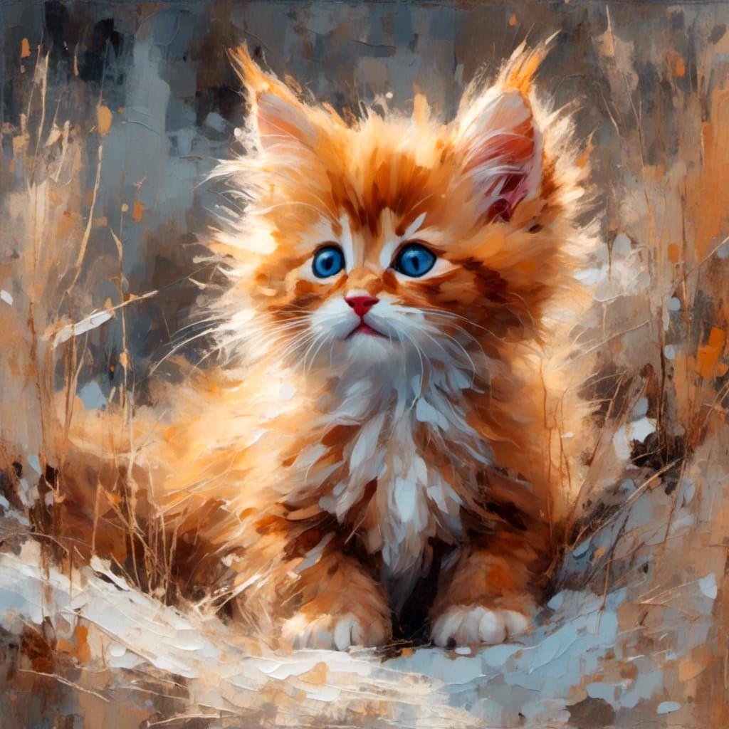 Norwegian forest kitten