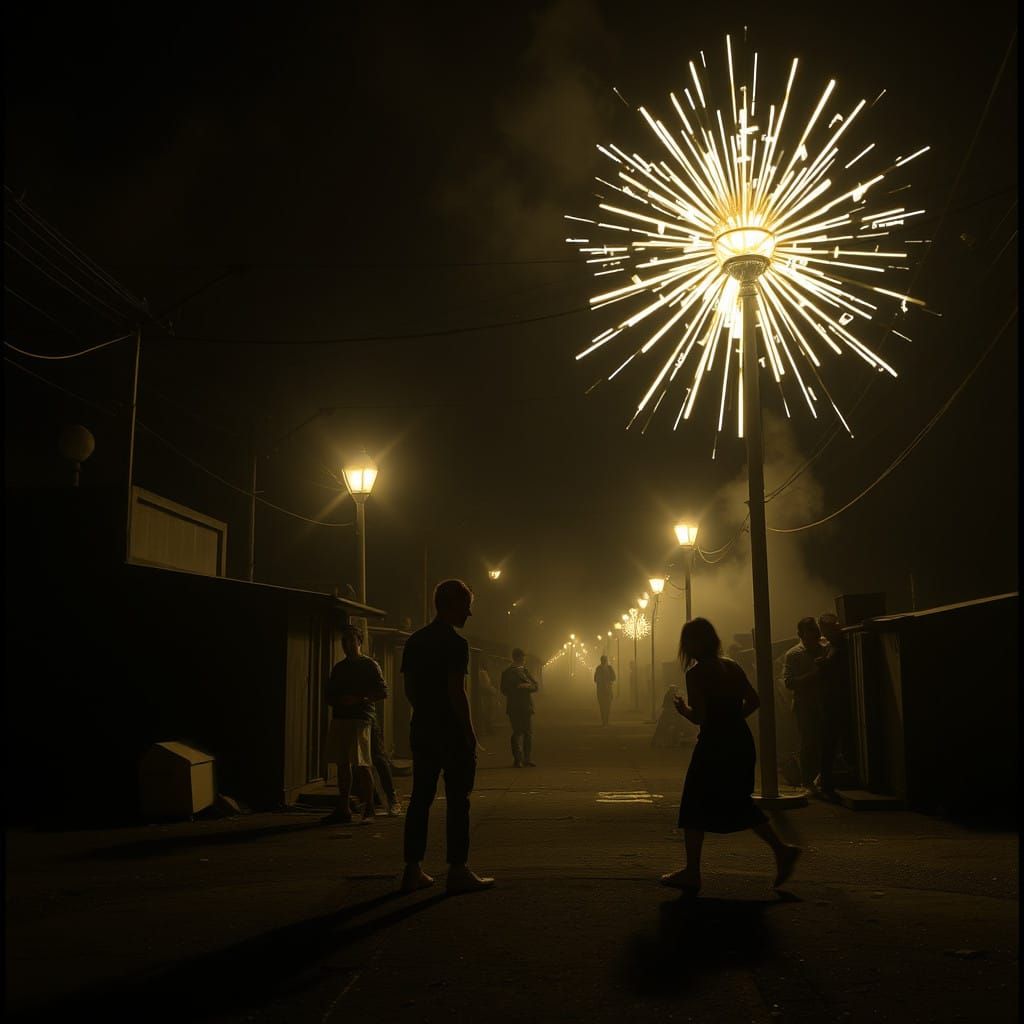 Ethereal Futurism in Cyberpunk Landscape