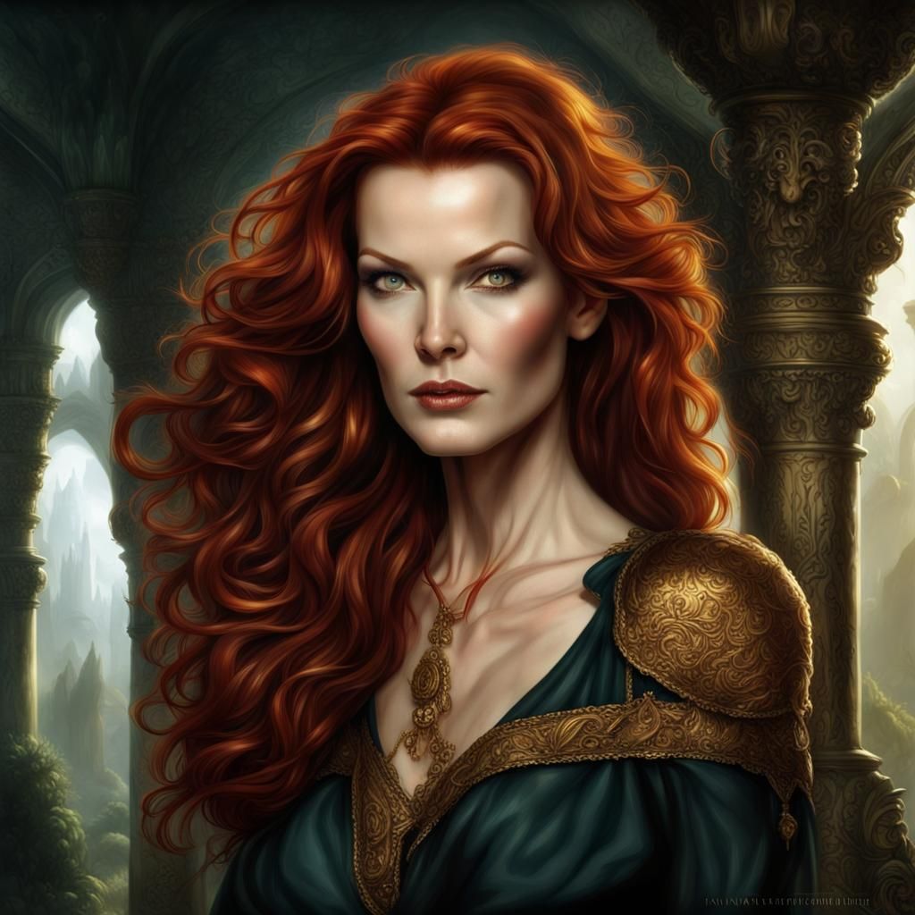 Fantasy Portrait of a Red-Haired Woman