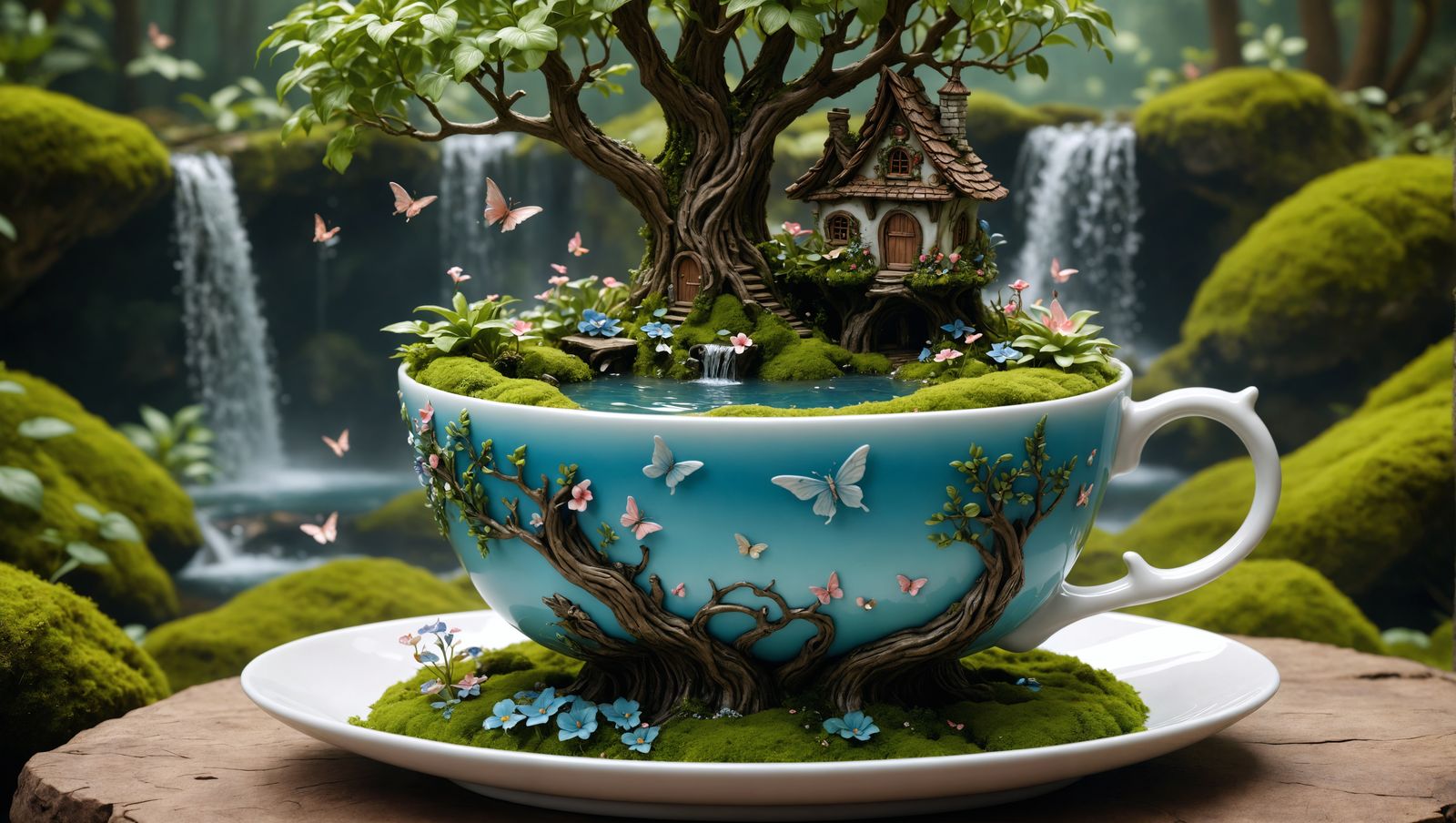 Enchanted Fairy Tale World in Teacup