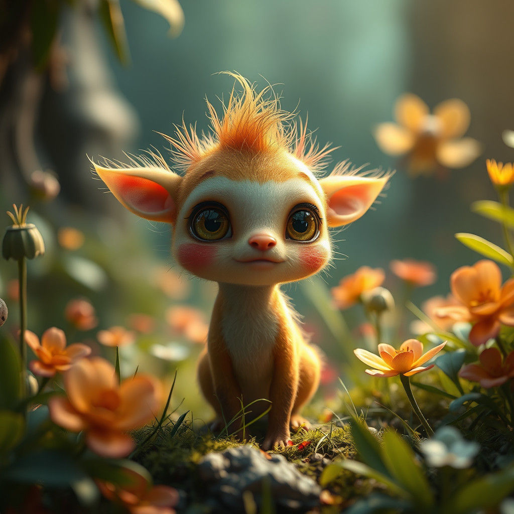 Enchanting Creature in Fantasy Realm: Matte Painting